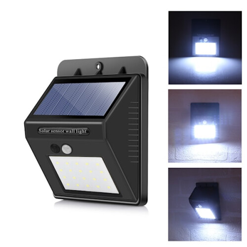 Solcellsdriven LED-lampa med rörelsesensor