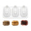 Multifunctionele dessertvormen met 3 holtes Walnotenvorm-Wit 1