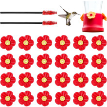 Fleurs de rechange pour mangeoire à colibris avec brosses (26 pièces)