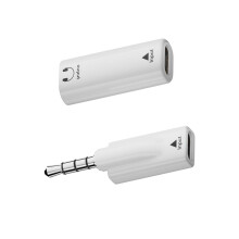 2 Piece Portable ABS Plastic Sound Converters 3.5mm-White