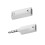 2 Piece Portable ABS Plastic Sound Converters 3.5mm-White 1