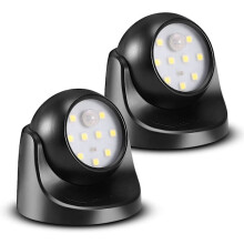 LED fali lámpa, vízálló, vezeték nélküli, 6000K-os, elemes