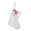 Calcetines navideños con estampado de letras rojas de 7 pulgadas 1