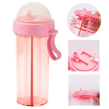 Botella de agua TUOBARR de plástico mate transparente de 600 ml.