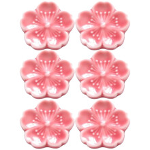 Reposapalillos de cerámica rosa (6 unidades)