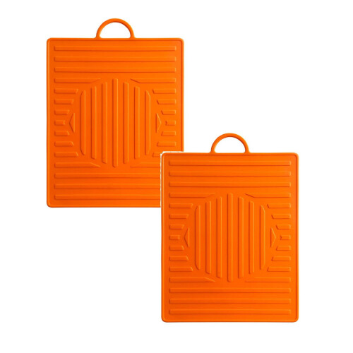 Xubond Silikon-Grillmatte mit Tropfschutz, orange