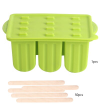 Molde de paletas clasico de silicona verde grande