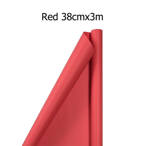 Red kraft paper roll for gift wrapping 38 cm x 3 m