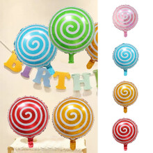 SUSUchens10Pcs18" Globos de piruleta, a prueba de fugas y resistentes a desgarros, multicolor, globos de papel de aluminio reutilizables para