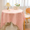 Runde Tischdecke aus strukturiertem Polyester, 55 Zoll 1