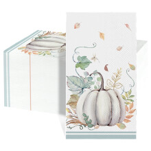 Serviettes en papier Maple Leaf White Pumpkin (100 pièces)