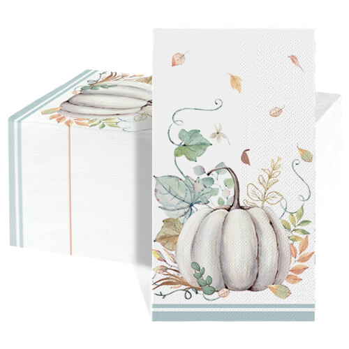 Serviettes en papier Maple Leaf White Pumpkin (100 pièces)