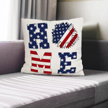 Housse de coussin décorative à motif drapeau patriotique SDJMa 18x18