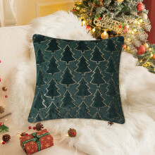 Funda de cojín con forma de árbol de Navidad, 17,72 x 17,72 pulgadas.