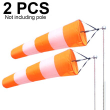 Rękawy wiatrowe czerwono-białe 80 cm 2 szt.