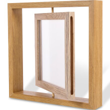 Square rotating photo frame desktop holder