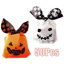 Halloween PE darčekové tašky na párty darčeky 50 ks
