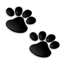 Dog Paw Car Decoration Stickers 3D Black Multiple Colors