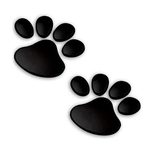 Αυτοκόλλητα διακόσμησης αυτοκινήτου Dog Paw3D μαύρο σε πολλά χρώματα