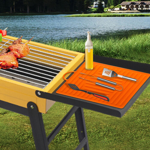 Poaug bålmåtte silikone grillmåtte med drypmåtte 1 stk. 1