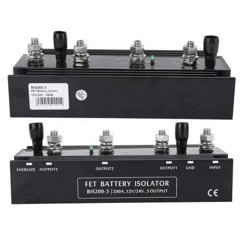 FET Battery Isolator 3 Battery 12V 24V Aluminium