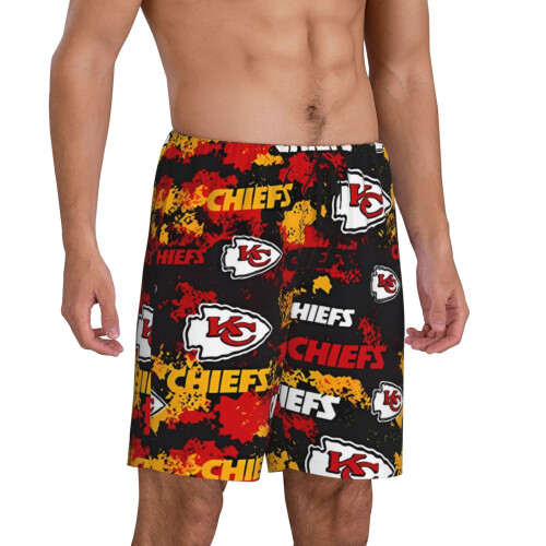 Ανδρικό κοντό παντελόνι πιτζάμας Chiefs με λογότυπο ποδοσφαίρου 1 ζευγάρι 1