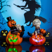 LED-luuranko kurpitsan valo Halloween-koriste, 1 kpl