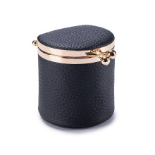 Boîte de rangement intérieure douce pour bijoux, Texture en-Noir