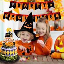 Halloween kuppikakun koristeet kissa kurpitsa hämähäkki 12 kpl