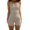 Women's unitard white halter neck sleeveless 1