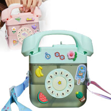 Bouteille d'eau en verre style téléphone rétro 400 ml, étanche