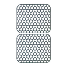 Double Rubber Kitchen Sink Mats Resist Heat And-grey