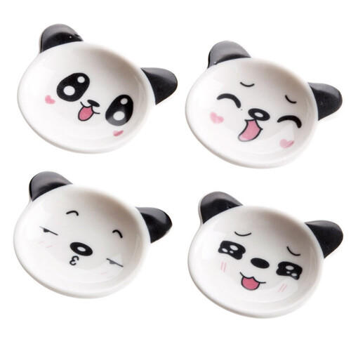 Keramické misky na omáčku panda do kuchyně, 4 ks