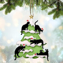 Pendentif de Noël en acrylique personnalisé plat pour les fêtes