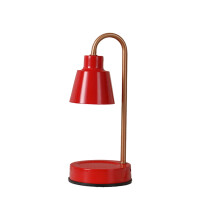 Lampe à cire d'aromathérapie rouge avec 3 vitesses d'éclairage et 2 ampoules