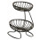 Elegant Metal Fruit Display Rack Double Deck Storage-Black 1