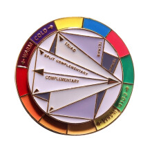 Rotatable Color Matching Wheel Brooch Accessory For Stylish-2