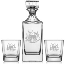 Coffret carafe Ă whisky avec 2 verres Ă whisky Old Fashioned