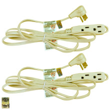 Verlengsnoer beige, 3,6 meter, 3 stopcontacten, geaard