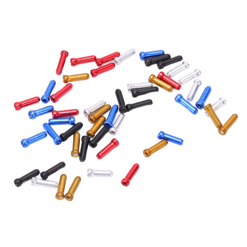 Bicycle Brake Cable Crimp Caps 50 Pcs Multi