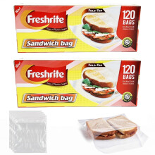 Bolsas para sándwiches de polietileno con tapa plegable, paquete de 240 unidades