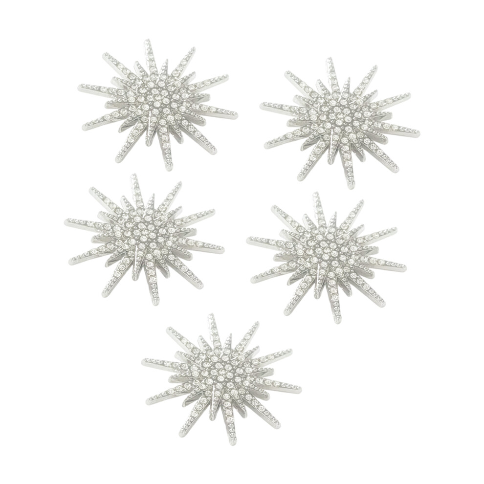 Elegant Star Shaped Brooch With Rhinestones Pin For Dress-5