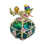 Boîte de rangement de bijoux Double oiseau élégante,-Bleu 1