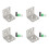 4Pcs Corner Bracket with 6 Holes Fixed Bracket for-Silver 30mm 1