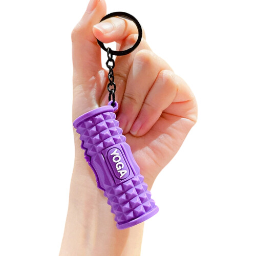 Charme unique de porte-clés d'exercice en PVC, idéal pour-Violet