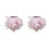2 Piece Stylish Feather Hand Chain Cuff Bracelets-light pink 1