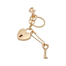 Mini Heart Keychain Accessory Pendant-Gold key chain key pendan
