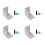 4Pcs Right Angles Fixed Bracket Stainless Steel-Silver 50mm 1