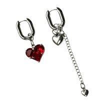 Harthanger Oorbellen Studs Oorbellen Legering Textuur voor-Rood