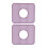 Paquet de 2 tapis d'évier de cuisine solides avec motif-Violet 1